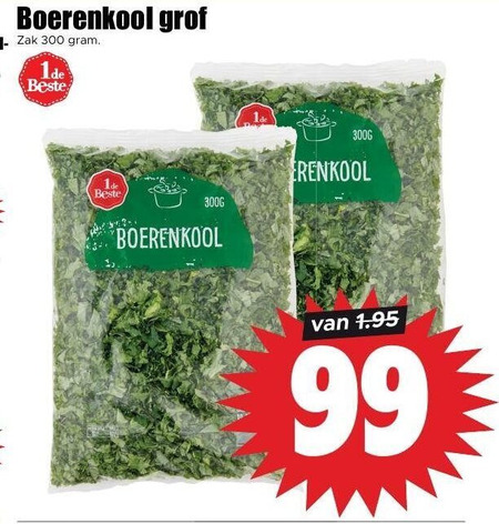 boerenkool 99 300 grof zak 300g folder aanbieding bij Dirk