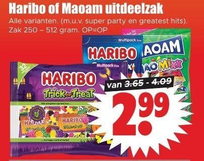 Haribo   snoep folder aanbieding bij  Dirk - details