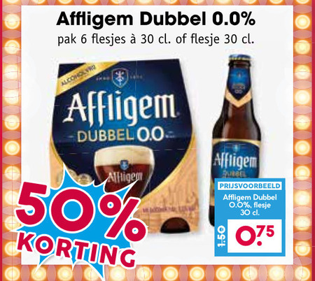 affligem speciaalbieren 6 30 50 dubbel 0.0 pak flesje folder aanbieding bij Boons Markt Affligem speciaalbier folder aanbieding bij Boons Markt - details