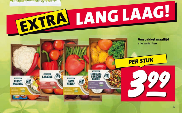 groentenpakket 5 lang laag lasagne curry madras verspakket maaltijd bami ketjap eenpans gerecht grieks stuk folder aanbieding bij Nettorama