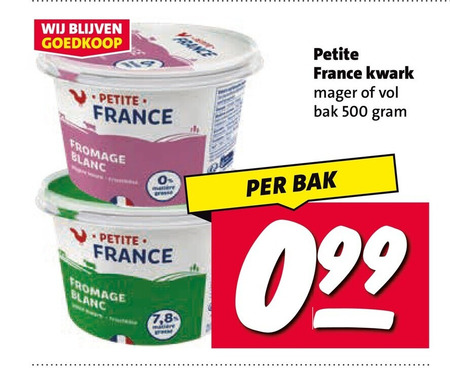 kwark 500 petite france bak fromage blanc 7 8 folder aanbieding bij Nettorama