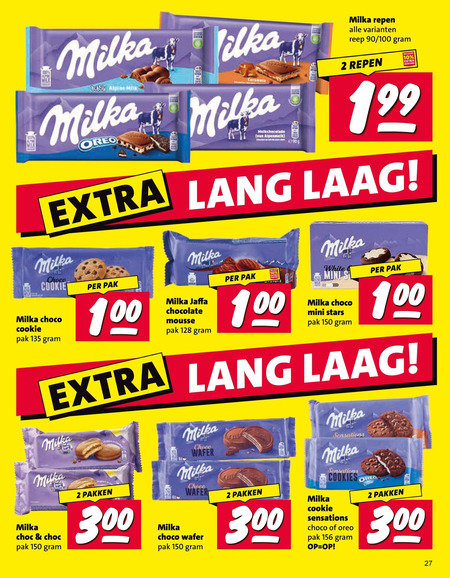 Milka   chocolade, biscuits folder aanbieding bij  Nettorama - details