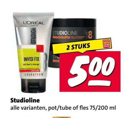 studio line haargel 2 8 500 studioline stuks fix mad pot tube fles 200 ml folder aanbieding bij Nettorama Studio Line haargel folder aanbieding bij Nettorama - details
