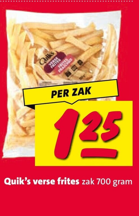 patat 700 quiksilver verse zak frites folder aanbieding bij Nettorama