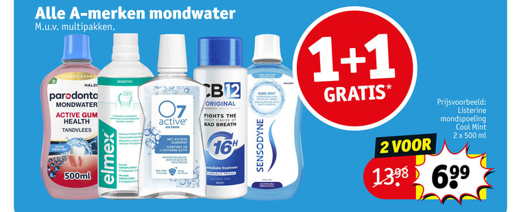 listerine o7 active g.u.m. kruidvat huismerk cb12 oral-b paradontax elmex sensodyne alle merken meridol mondwater 1 2 16 500 multipakken expert care lasting protection sensitive parodontax gum health tandvlees fresh mint oxygen actieve zuurstof contient actif mondspoelmiddel bain bouche with avec 500ml fluoride du fluor original fights bad breath freshness clinically proven alcohol free cool gevoelige tanden pour dents sensibles alcoholvrij sans mondspoeling ml folder aanbieding bij Kruidvat Alle merken mondwater folder aanbieding bij Kruidvat - details