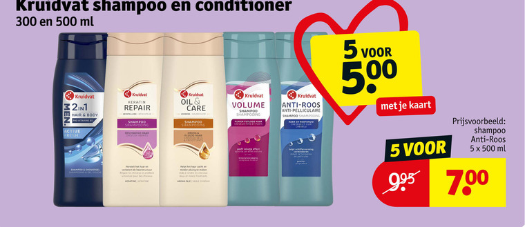 conditioner shampoo 5 300 500 kruidvat ml hair body pro vitamine active fresh repair herstellend reparateur shampooing haar cheveux oil care voedend nourrissant droog pluizig showergel gel douche herstelt haarstructuur les la texture pour des zacht minder aide doux moins argan olie huile keratine volume fijn futloos fins effect mineralencomplex anti roos hoofdhuid verminderen gember kaart folder aanbieding bij Kruidvat