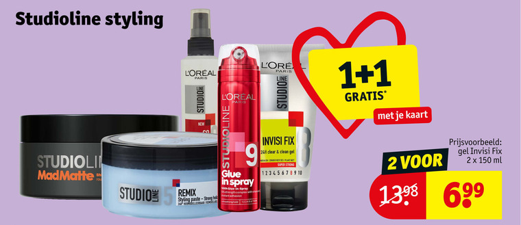 Studio Line   hairspray, haargel folder aanbieding bij  Kruidvat - details