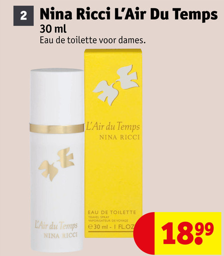 nina ricci eau de toilette 2 30 du temps ml dames travel spray vaporisateur voyage folder aanbieding bij Kruidvat Nina Ricci eau de toilette folder aanbieding bij Kruidvat - details