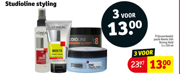Studio Line   hairspray, haargel folder aanbieding bij  Kruidvat - details