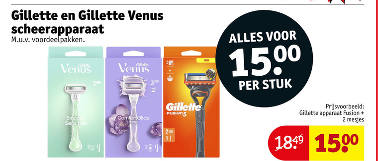 gillette venus heren handscheerapparaten dames handscheerapparaat 2 3 11 1500 scheerapparaat voordeelpakken fusion5 new stuk smooth sensitive breeze apparaat fusion mesjes folder aanbieding bij Kruidvat Gillette Venus heren handscheerapparaat, dames handscheerapparaat folder aanbieding bij Kruidvat - details