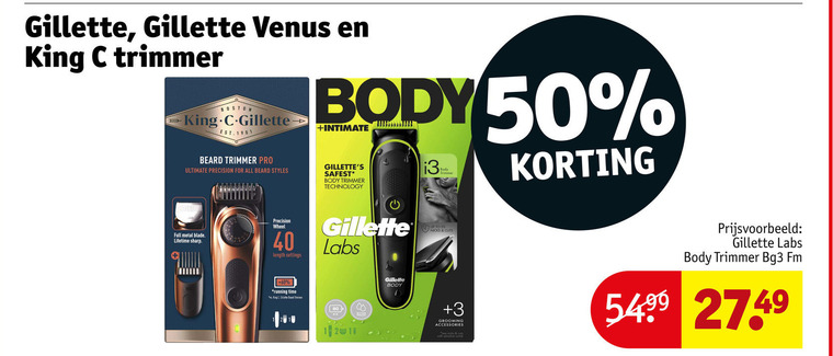 Gillette   baardtrimmer folder aanbieding bij  Kruidvat - details