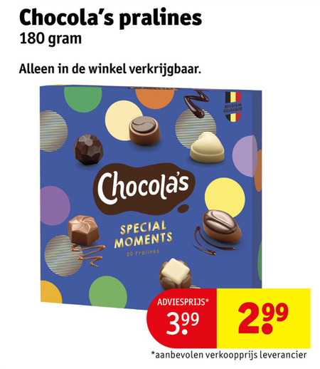 bonbons 20 180 pralines moments belgium 3.99 folder aanbieding bij Kruidvat