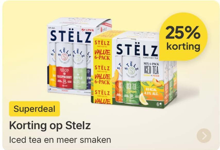 Stelz   hard seltzer folder aanbieding bij  Picnic - details