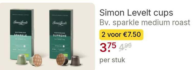 Simon Levelt   koffiecups folder aanbieding bij  Picnic - details