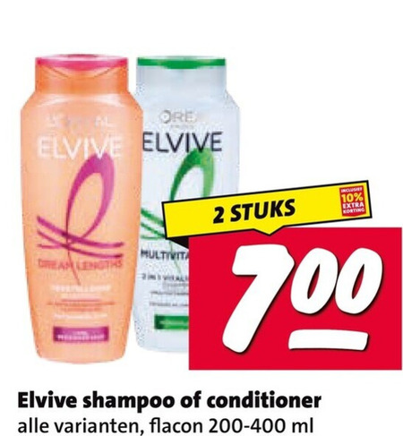 elvive conditioner shampoo 2 10 700 dream lengths multivit stuks flacon ml folder aanbieding bij Nettorama Elvive shampoo, conditioner folder aanbieding bij Nettorama - details