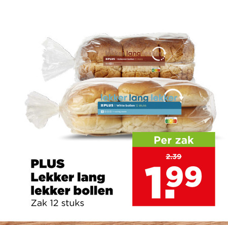 bolletjes 12 lang witte bollen stuks zak folder aanbieding bij Plus