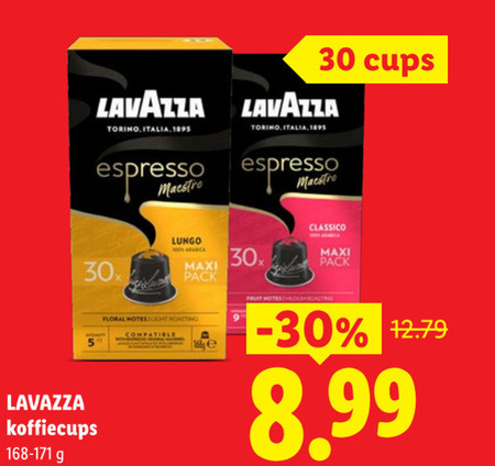 Lavazza   koffiecups folder aanbieding bij  Lidl - details