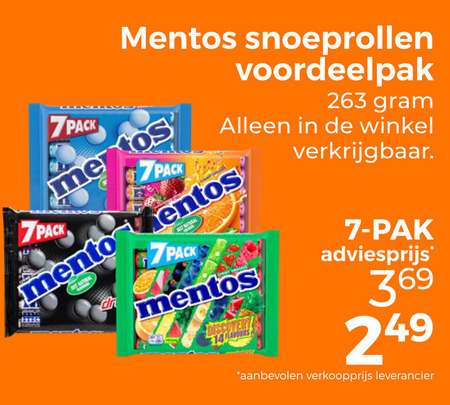 Mentos   snoep folder aanbieding bij  Trekpleister - details