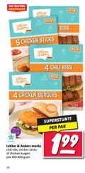klik op dit plaatje voor een vergroting en voor vergelijkbare aanbiedingen gerelateerd aan ` snacks 4 5 10 chicken sticks ribs chili burgers 100g diepvries pak `  snacks 4 5 10 chicken sticks ribs chili burgers 100g diepvries pak