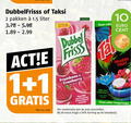 klik op dit plaatje voor een vergroting en voor vergelijkbare aanbiedingen gerelateerd aan ` fruitdrank 1 2 10 50 dubbelfrisss taksi pakken liter dubbel cent v.a. framboos cranberry verfrissend smaakt draken fruit suiker combinatie kassa `  fruitdrank 1 2 10 50 dubbelfrisss taksi pakken liter dubbel cent v.a. framboos cranberry verfrissend smaakt draken fruit suiker combinatie kassa
