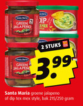 klik op dit plaatje voor een vergroting en voor vergelijkbare aanbiedingen gerelateerd aan ` dipsauzen 2 10 green jalapeno dip morin stuks 3.99 santa maria groene style bak 250 `  dipsauzen 2 10 green jalapeno dip morin stuks 3.99 santa maria groene style bak 250