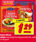 klik op dit plaatje voor een vergroting en voor vergelijkbare aanbiedingen gerelateerd aan ` maaltijdmix 2 10 santa maria seasoning mix for crispy chicken zakjes mixen guacamole zakje `  maaltijdmix 2 10 santa maria seasoning mix for crispy chicken zakjes mixen guacamole zakje