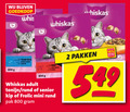 klik op dit plaatje voor een vergroting en voor vergelijkbare aanbiedingen gerelateerd aan ` kattenvoer 2 10 whiskas adult tonijn rund senior kip frolic mini pak pakken ` kattenvoer 2 10 whiskas adult tonijn rund senior kip frolic mini pak pakken