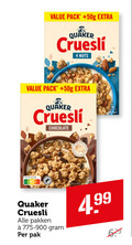 klik op dit plaatje voor een vergroting en voor vergelijkbare aanbiedingen gerelateerd aan ` cruesli 4 pack quaker nuts chocolate nutri score pakken pak ` cruesli 4 pack quaker nuts chocolate nutri score pakken pak