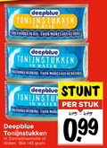 klik op dit plaatje voor een vergroting en voor vergelijkbare aanbiedingen gerelateerd aan ` deepblue tonijnstukken olie tuna chunks oil thon morceaux water brine stuk zonnebloemolie blik `  deepblue tonijnstukken olie tuna chunks oil thon morceaux water brine stuk zonnebloemolie blik