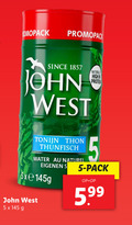 klik op dit plaatje voor een vergroting en voor vergelijkbare aanbiedingen gerelateerd aan ` 5 promopack since naturally high john west tonijn thon water naturel pack 5.99 ` 5 promopack since naturally high john west tonijn thon water naturel pack 5.99