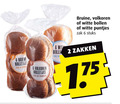 klik op dit plaatje voor een vergroting en voor vergelijkbare aanbiedingen gerelateerd aan ` 2 6 brune bolletje volkoren bolletjes bruine witte bollen puntjes zak stuks wit bolle zakken ` 2 6 brune bolletje volkoren bolletjes bruine witte bollen puntjes zak stuks wit bolle zakken