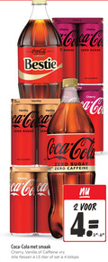 klik op dit plaatje voor een vergroting en voor vergelijkbare aanbiedingen gerelateerd aan ` cola 2 4 4x 250ml vanilla share coca zero sugar caffeine with your calories cherry co vrij flessen 1 5 liter blikjes `  cola 2 4 4x 250ml vanilla share coca zero sugar caffeine with your calories cherry co vrij flessen 1 5 liter blikjes