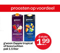 klik op dit plaatje voor een vergroting en voor vergelijkbare aanbiedingen gerelateerd aan ` fruitdrank 2 proosten voordeel gwoon hit chillen bosvruchten tropisch stuks zappie tropical pak liter `  fruitdrank 2 proosten voordeel gwoon hit chillen bosvruchten tropisch stuks zappie tropical pak liter