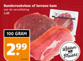 klik op dit plaatje voor een vergroting en voor vergelijkbare aanbiedingen gerelateerd aan ` 100 runderrookvlees serrano ham versafdeling 2 99 kilo ` 100 runderrookvlees serrano ham versafdeling 2 99 kilo