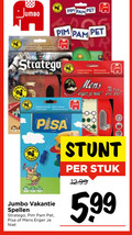 klik op dit plaatje voor een vergroting en voor vergelijkbare aanbiedingen gerelateerd aan ` 15 jumbo pim pet stratego pisa vakantie spellen stuk 5.99 ` 15 jumbo pim pet stratego pisa vakantie spellen stuk 5.99