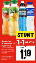 klik op dit plaatje voor een vergroting en voor vergelijkbare aanbiedingen gerelateerd aan ` 1 aquarius fuze tea soorten fles ml stuk green mango `  1 aquarius fuze tea soorten fles ml stuk green mango