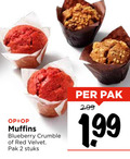 klik op dit plaatje voor een vergroting en voor vergelijkbare aanbiedingen gerelateerd aan ` 2 muffins blueberry crumble red velvet pak stuks ` 2 muffins blueberry crumble red velvet pak stuks
