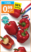 klik op dit plaatje voor een vergroting en voor vergelijkbare aanbiedingen gerelateerd aan ` paprika 3 225 stuks rood beter natuur boer ah.nl ` paprika 3 225 stuks rood beter natuur boer ah.nl
