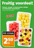 klik op dit plaatje voor een vergroting en voor vergelijkbare aanbiedingen gerelateerd aan ` 250 fruitig voordeel ananas mango watermeloen blokjes fruitsalade druif schaal kilo v.a. ` 250 fruitig voordeel ananas mango watermeloen blokjes fruitsalade druif schaal kilo v.a.
