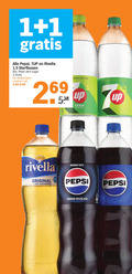 klik op dit plaatje voor een vergroting en voor vergelijkbare aanbiedingen gerelateerd aan ` cola frisdrank 1 2 pepsi rivella literflessen zero sugar stuks varieeren lemon lime taste up original licht sprankelend wit `  cola frisdrank 1 2 pepsi rivella literflessen zero sugar stuks varieeren lemon lime taste up original licht sprankelend wit