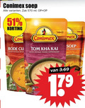 klik op dit plaatje voor een vergroting en voor vergelijkbare aanbiedingen gerelateerd aan ` 2 conimex soep zak ml rode licht pittige since tom thaise kippensoep kommen 17 `  2 conimex soep zak ml rode licht pittige since tom thaise kippensoep kommen 17
