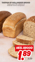 klik op dit plaatje voor een vergroting en voor vergelijkbare aanbiedingen gerelateerd aan ` tarpan hollander brood grof fijn volkoren drents meergranen ` tarpan hollander brood grof fijn volkoren drents meergranen