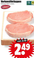klik op dit plaatje voor een vergroting en voor vergelijkbare aanbiedingen gerelateerd aan ` 2 varkensfiletlappen naturel pak stuks vleeschmeesters beter leven ` 2 varkensfiletlappen naturel pak stuks vleeschmeesters beter leven