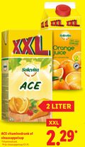 klik op dit plaatje voor een vergroting en voor vergelijkbare aanbiedingen gerelateerd aan ` 2 100 solevita ace xxl fruit content orange juice from concentrate 2e liter vitaminedrank sinaasappelsap ` 2 100 solevita ace xxl fruit content orange juice from concentrate 2e liter vitaminedrank sinaasappelsap