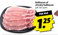 klik op dit plaatje voor een vergroting en voor vergelijkbare aanbiedingen gerelateerd aan ` bacon 160 bakbacon streaky pak ` bacon 160 bakbacon streaky pak