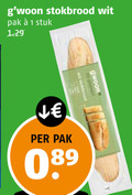 klik op dit plaatje voor een vergroting en voor vergelijkbare aanbiedingen gerelateerd aan ` 1 stokbrood wit pak stuk gwoon ` 1 stokbrood wit pak stuk gwoon