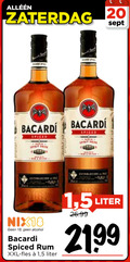 klik op dit plaatje voor een vergroting en voor vergelijkbare aanbiedingen gerelateerd aan ` rum 18 20 zaterdag bacardi spiced spirit establecido nix18 alcohol xxl fles 1 5 liter 99 ` rum 18 20 zaterdag bacardi spiced spirit establecido nix18 alcohol xxl fles 1 5 liter 99