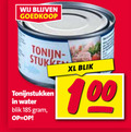klik op dit plaatje voor een vergroting en voor vergelijkbare aanbiedingen gerelateerd aan ` tonijn in blik 100 tonijnstukken water xl `  tonijn in blik 100 tonijnstukken water xl