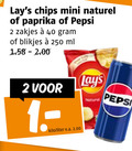 klik op dit plaatje voor een vergroting en voor vergelijkbare aanbiedingen gerelateerd aan ` chips cola 2 40 250 mini naturel paprika pepsi zakjes blikjes ml tube kilo liter v.a. lays `  chips cola 2 40 250 mini naturel paprika pepsi zakjes blikjes ml tube kilo liter v.a. lays