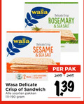 klik op dit plaatje voor een vergroting en voor vergelijkbare aanbiedingen gerelateerd aan ` wasa delicate crisp rosemary sea salt sesame pak with sandwich soorten pakken ` wasa delicate crisp rosemary sea salt sesame pak with sandwich soorten pakken